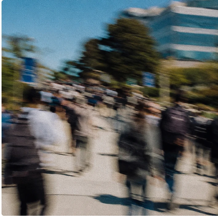 Students walking through a college campus